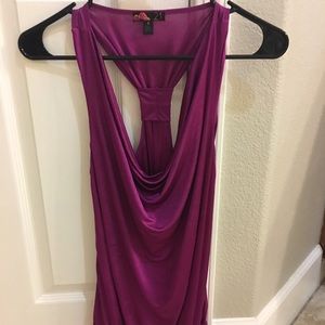 Racer back magenta top